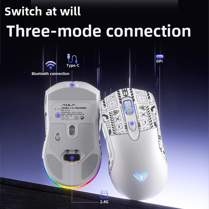 AULA SC525 무선 블루투스 마우스 3가지 모델  - Esports Gaming Business 리뷰 및 가격