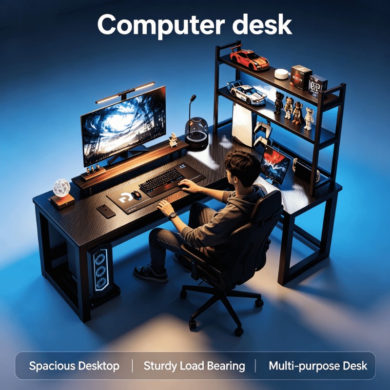 높이 조절 가능한 L자형 코너 컴퓨터 게임용 책상, 가 - Esports Gaming Furniture 리뷰 및 가격